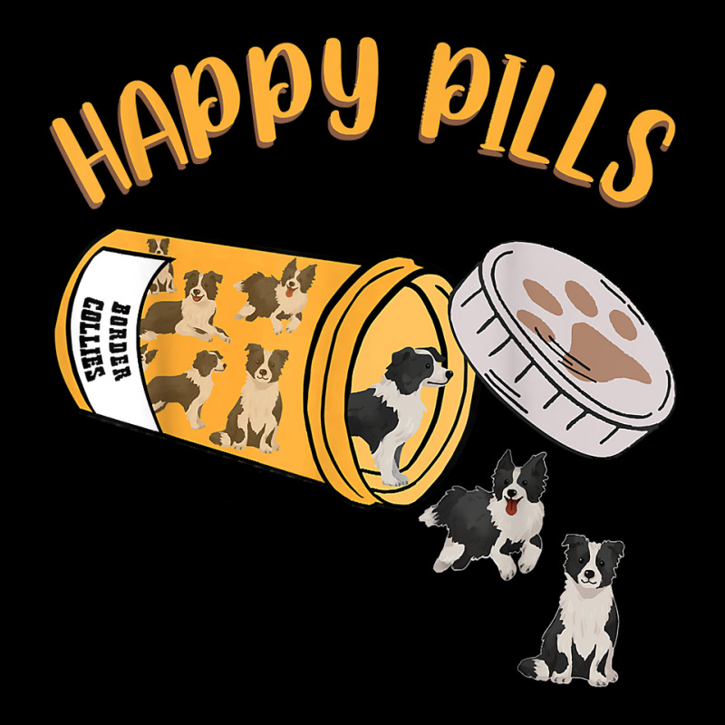 Happy Pills Border Collie Dog Lover T Shirt Front Car Mat | Artistshot