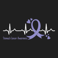 Heartbeat Periwinkle Blue Ribbon Stomach Cancer Awareness T Shirt Drawstring Bags | Artistshot