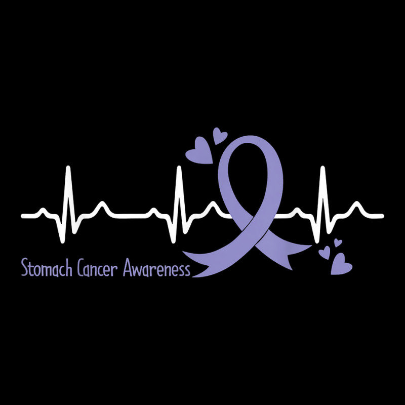 Heartbeat Periwinkle Blue Ribbon Stomach Cancer Awareness T Shirt Long Sleeve Shirts | Artistshot