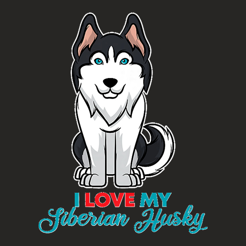 I Love My Siberian Husky For Lovers Of Huskies Premium Ladies Fitted T-Shirt by WirtzRichard | Artistshot