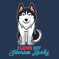 I Love My Siberian Husky For Lovers Of Huskies Premium Ladies Denim Jacket | Artistshot