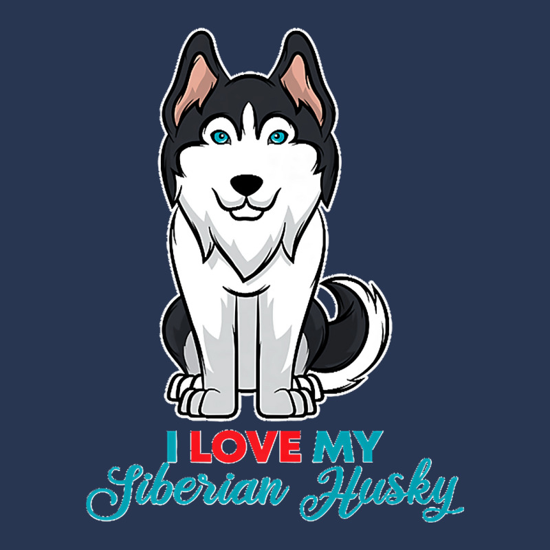 I Love My Siberian Husky For Lovers Of Huskies Premium Ladies Denim Jacket by WirtzRichard | Artistshot