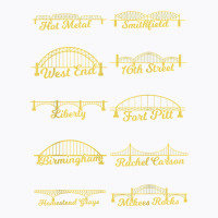 Steel City Of Pittsburgh Bridges 412   Black And Yellow Pgh T Shirt T-shirt | Artistshot