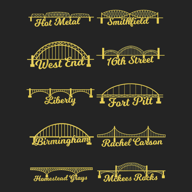 Steel City Of Pittsburgh Bridges 412   Black And Yellow Pgh T Shirt 3/4 Sleeve Shirt | Artistshot