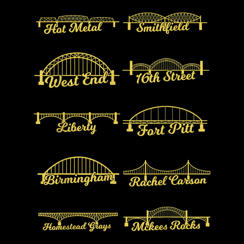 Steel City Of Pittsburgh Bridges 412   Black And Yellow Pgh T Shirt Men's Long Sleeve Pajama Set | Artistshot