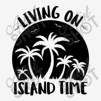 Living On Island Time Palm Trees And Sunset Black Adjustable Cap | Artistshot