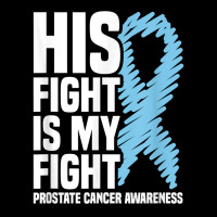 His Fight Is My Fight Blue Ribbon Prostate Cancer Awareness T Shirt Portrait Canvas Print | Artistshot