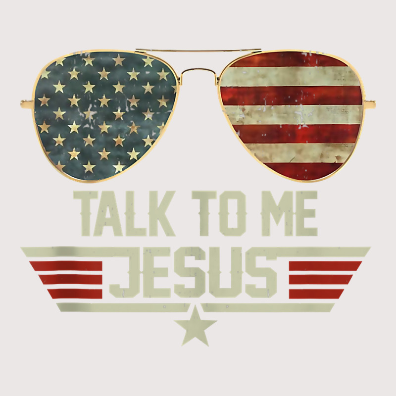 Talk To Me Jesus Shirt Us Flag Christian Usa Sunglasses Tank Top Pocket T-shirt | Artistshot