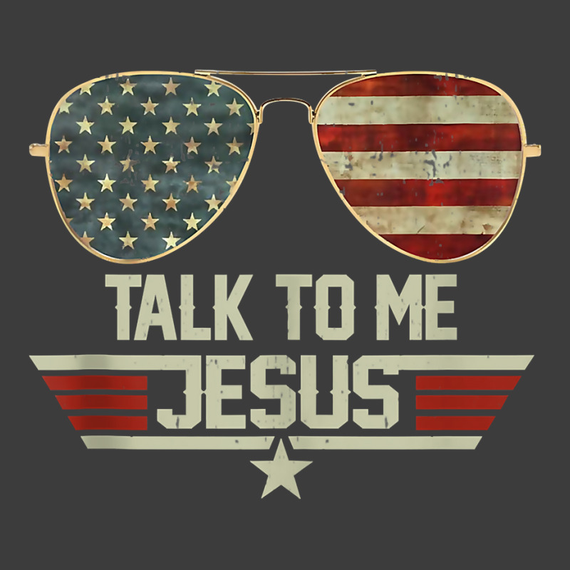 Talk To Me Jesus Shirt Us Flag Christian Usa Sunglasses Tank Top Men's Polo Shirt | Artistshot