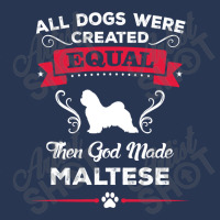 All Dogs Were Created Equal Then God Made Maltese Men Denim Jacket | Artistshot