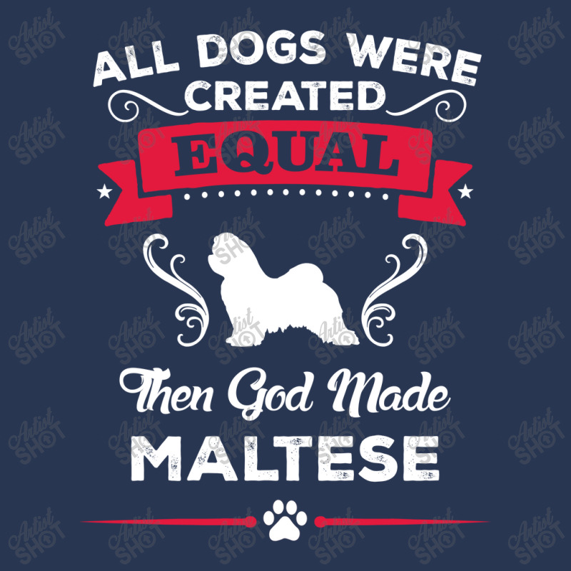 All Dogs Were Created Equal Then God Made Maltese Men Denim Jacket | Artistshot