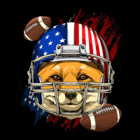 American Football Player Fox Wild Animal Wildlife Patriotic Adjustable Cap | Artistshot