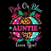 Pink Or Blue Auntie Loves You Leopard Pumpkin Fall Season T Shirt Legging | Artistshot