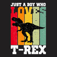 Just A Boy Who Loves T Rex Dinosaur Premium T-shirt | Artistshot