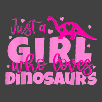 Just A Girl Who Loves Dinosaurs With Reptile Hearts Pink Vintage T-shirt | Artistshot