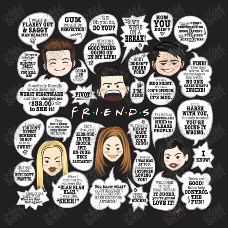 Friends Tv Lines T-shirt | Artistshot