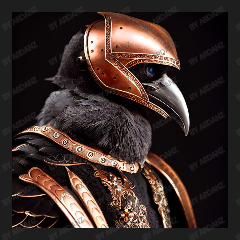 A Raven Wearing Copper, Armour And Helm Classic T-shirt by ardanz | Artistshot