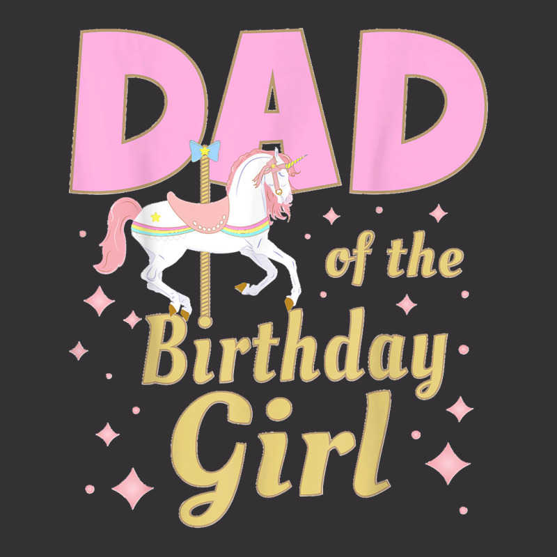 Mens Carousel Party Family Matching Dad 1st First Birthday Girl Vintage Hoodie And Short Set | Artistshot