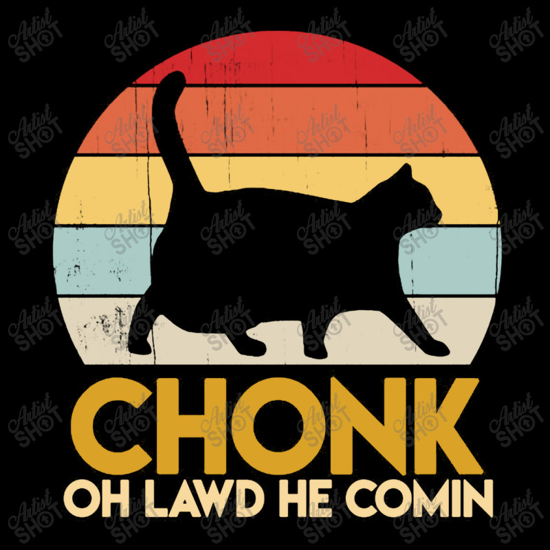 Funny Fat Cats Chonk Oh Lawd He Comin Vintage Retro Sunset Pocket T-shirt | Artistshot