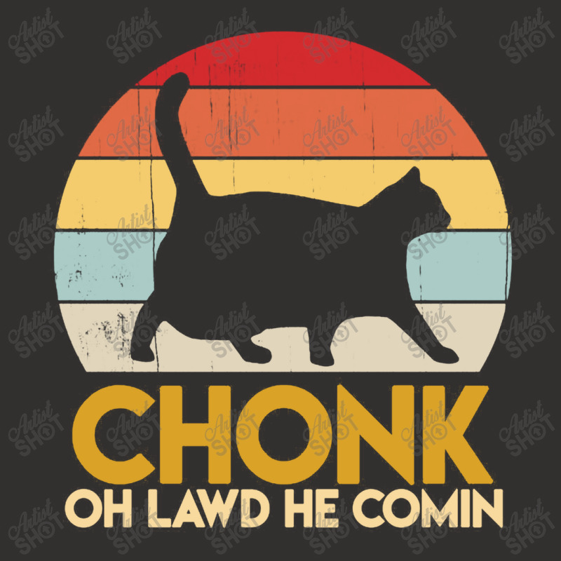 Funny Fat Cats Chonk Oh Lawd He Comin Vintage Retro Sunset Champion Hoodie | Artistshot