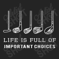 Funny Life Is Full Of Important Choices Golf Gift 3/4 Sleeve Shirt | Artistshot