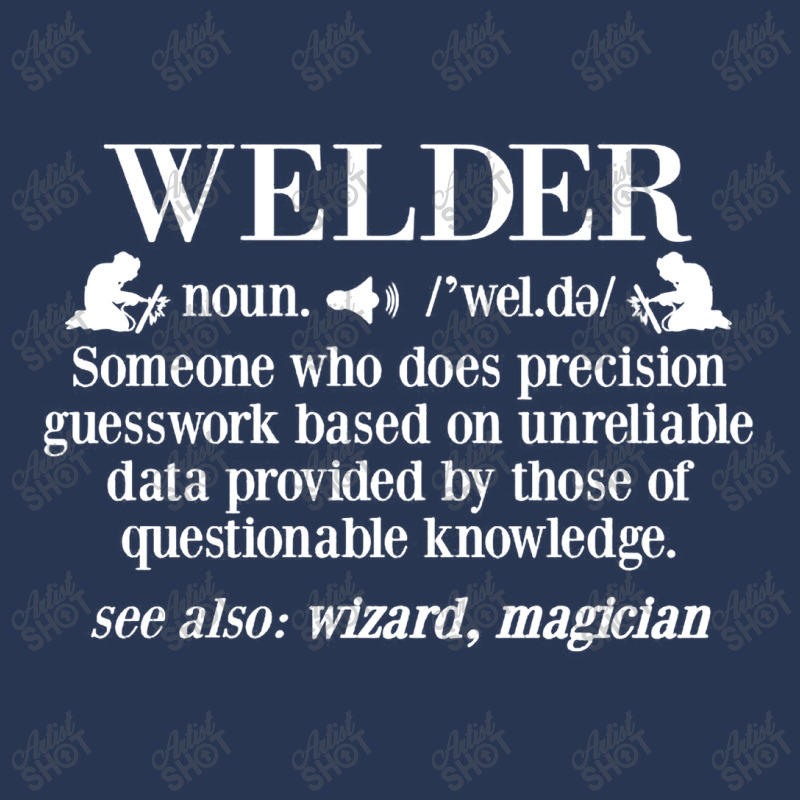 Funny Welder Noun Wizzard Magician Welding Welders Men Denim Jacket | Artistshot