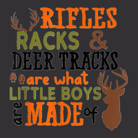 Rifles Racks Deer Tracks Little Boys Are Made Of Hunting Vintage Hoodie | Artistshot