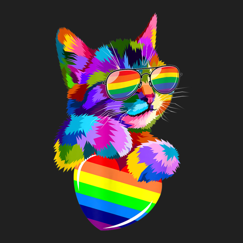 Cute Cat Pride Lgbt Transgender Flag Heart Gay Lesbian T Shirt ...