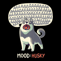 Mood Husky  Funny Siberian Dog Howling Premium Cropped Hoodie | Artistshot