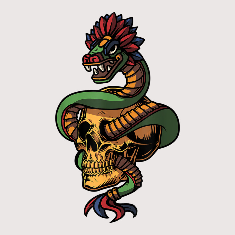 Quetzalcoatl Skull Aztec Feathered Serpent Mayan Inca T Shirt Pocket T-Shirt by KaseeDheera | Artistshot