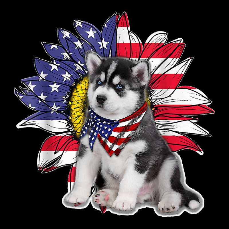 Sunflower American Flag Siberian Husky Dog Lovers Maternity Scoop Neck T-shirt by EaglesonBonnie | Artistshot