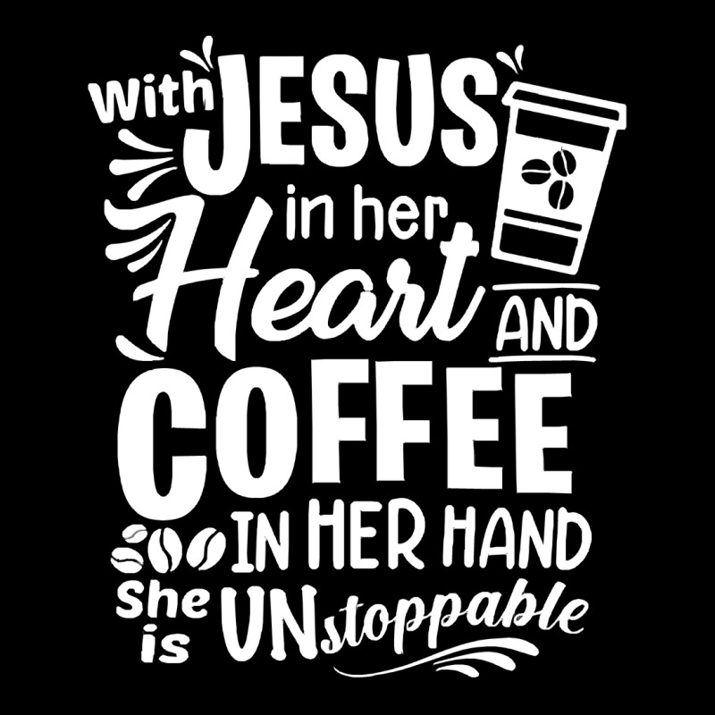 God T Shirt With Jesus In Her Heart And Coffee In Her Hand She Is Unst Men's 3/4 Sleeve Pajama Set | Artistshot