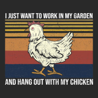 I Just Want To Work In My Garden And Hang Out Chicken 128 Printed Hat | Artistshot