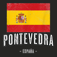 Pontevedra Spain Es Flag City Top  Bandera Ropa Ladies Fitted T-shirt | Artistshot