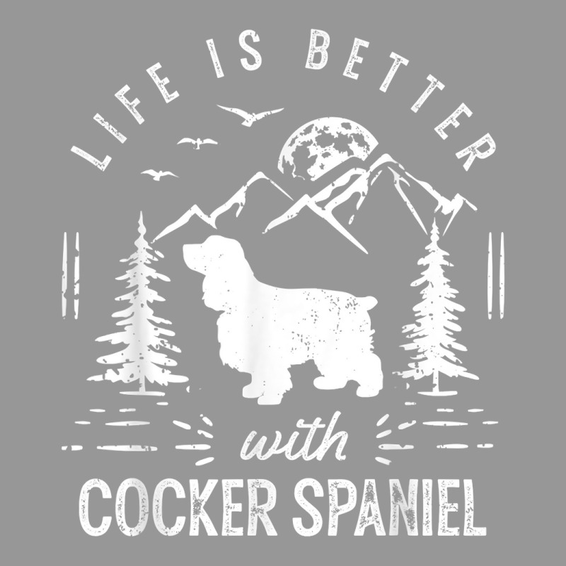 Cocker Spaniel Life Better Mom Dad Dog T Shirt Women's V-Neck T-Shirt by bendlelobeltzoer | Artistshot