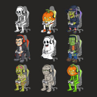 Gaming Halloween Skeleton Vampire Gamer Zombie Boys Kids T Shirt Ladies Fitted T-shirt | Artistshot