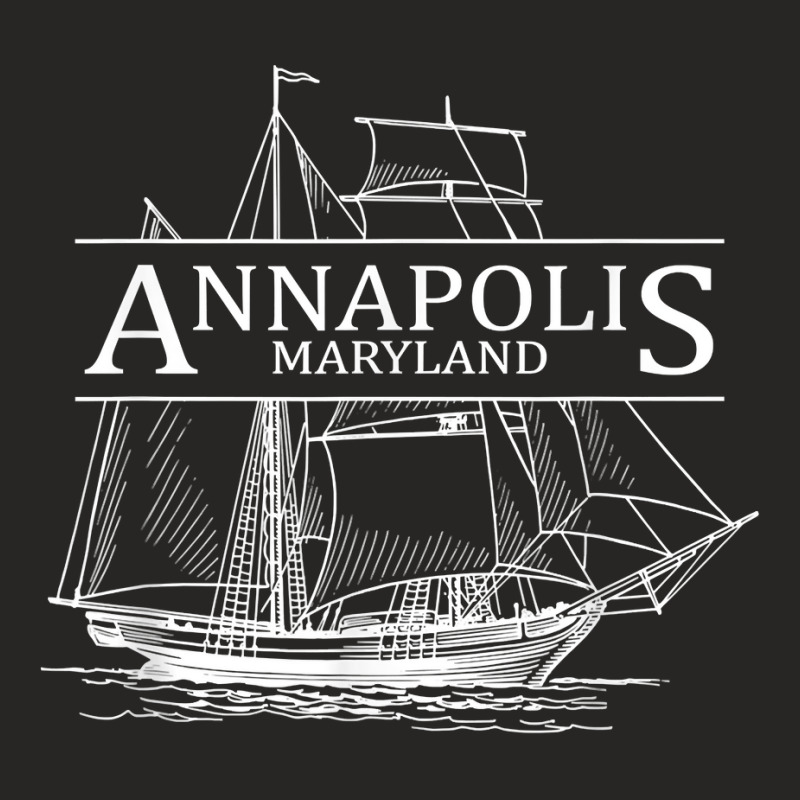 Annapolis Maryland Sailing Capital Of The World T Shirt Ladies Fitted T-Shirt by caulkyuladdenrxi | Artistshot