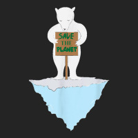 Save The Planet Polar Bear On Ice Floe 3/4 Sleeve Shirt | Artistshot