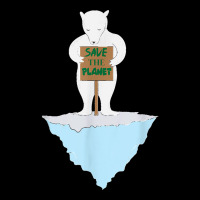 Save The Planet Polar Bear On Ice Floe Zipper Hoodie | Artistshot