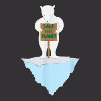 Save The Planet Polar Bear On Ice Floe Vintage Short | Artistshot