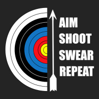 Archery Aim Shoot Swear Repeat Target Arrow Funny T Shirt 3/4 Sleeve Shirt | Artistshot