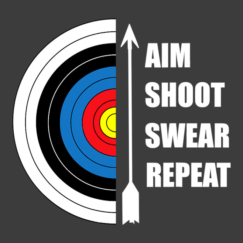 Archery Aim Shoot Swear Repeat Target Arrow Funny T Shirt Men's Polo Shirt | Artistshot