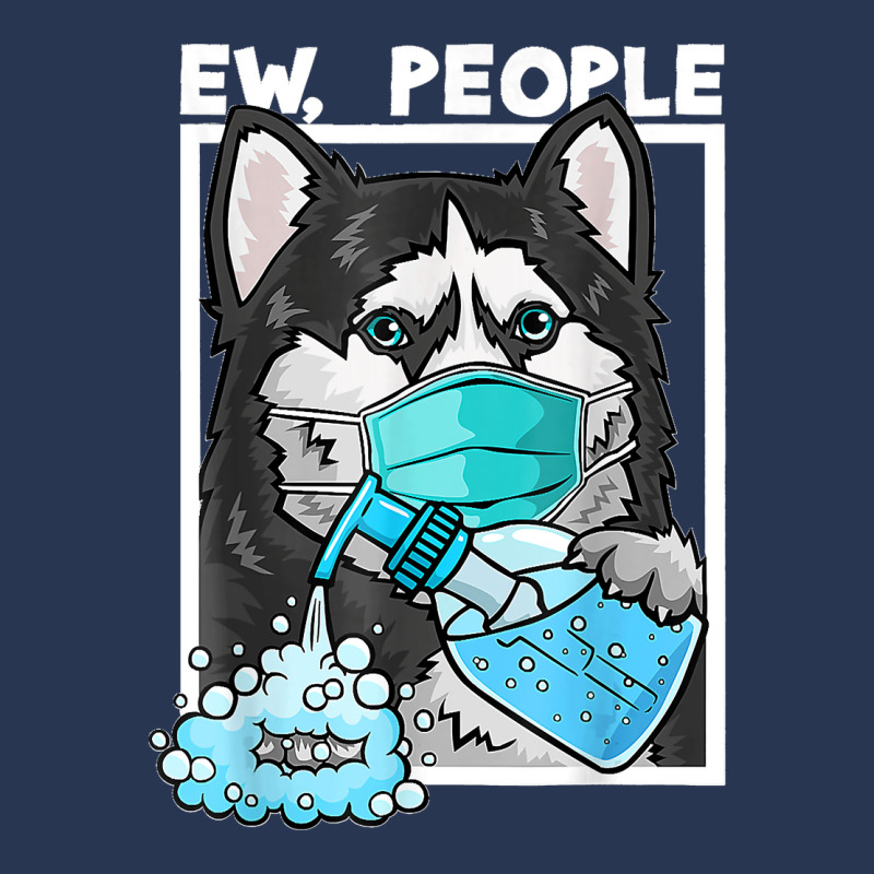 Siberian Husky Dog Wearing Facemask Hand Sanitizer Ew People Men Denim Jacket by WirtzRichard | Artistshot