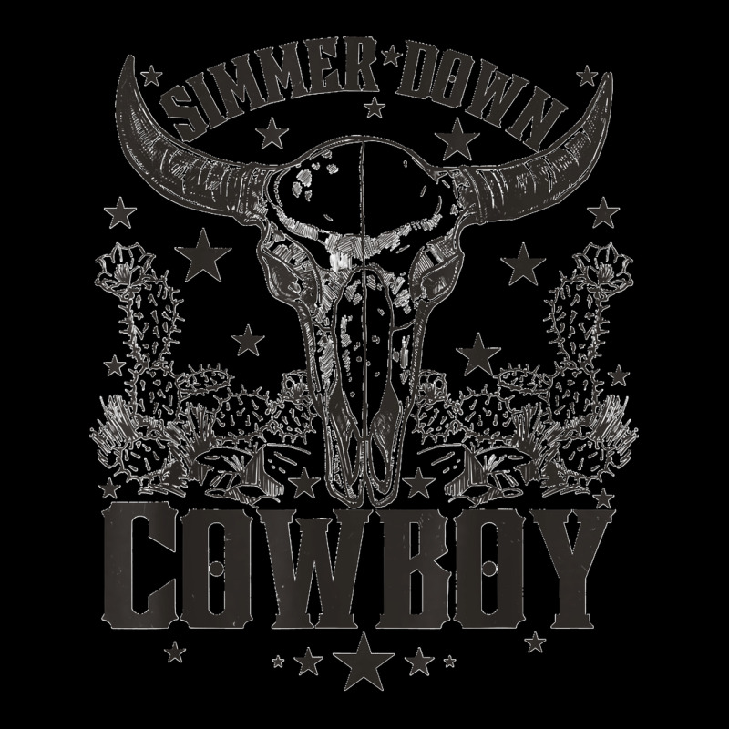 Western Bull Skull Simmer Down Cowboy Cowgirl Country Pocket T-shirt | Artistshot