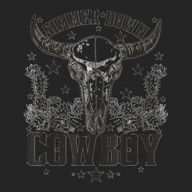 Western Bull Skull Simmer Down Cowboy Cowgirl Country Unisex Hoodie | Artistshot