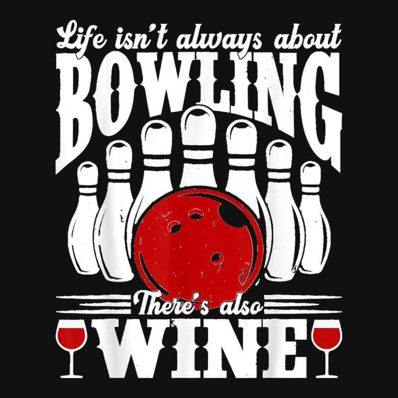 Wine Drinker Bowling Funny Bowler Gift Idea Rectangle Patch By ...