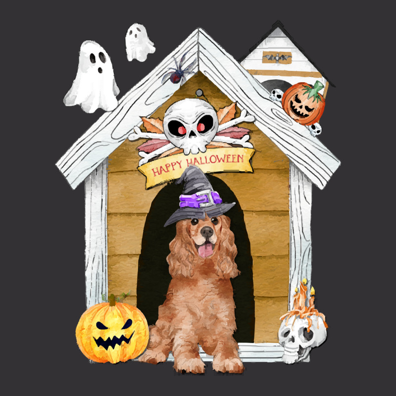 Funny Halloween Cocker Spaniel Dog T  Shirt Halloween Cocker Spaniel D Vintage Hoodie by cauliflowermortgage | Artistshot