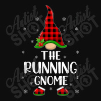 Red Buffalo Plaid Matching The Running Gnome Christmas Crop Top | Artistshot