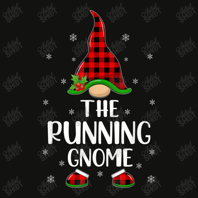 Red Buffalo Plaid Matching The Running Gnome Christmas Scorecard Crop Tee by NathanielDesign | Artistshot