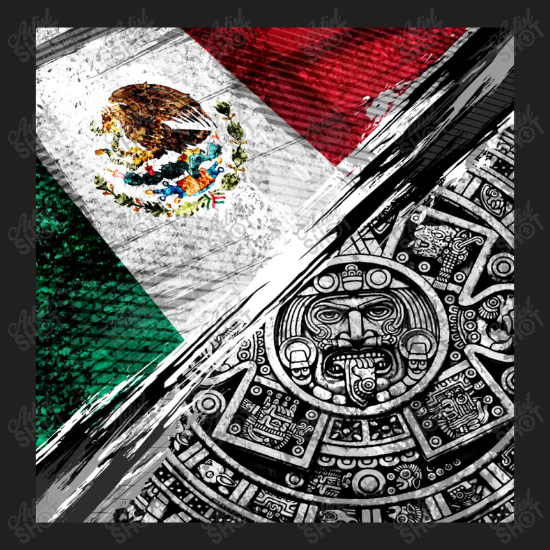 Mexiccan Aztec Cross Flag T-shirt | Artistshot